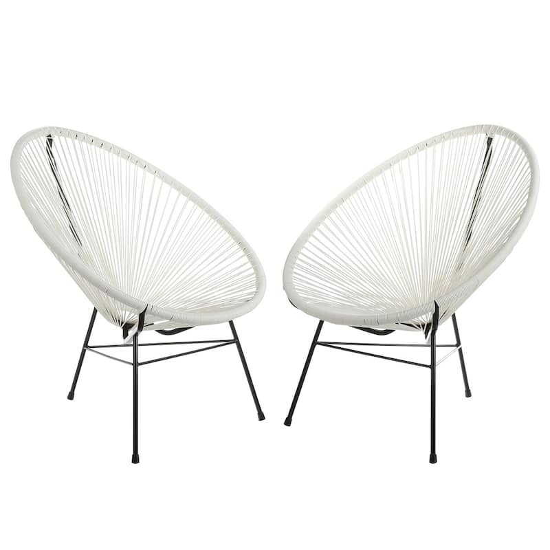 Handmade Acapulco Basket Lounge Chair, Set of 2