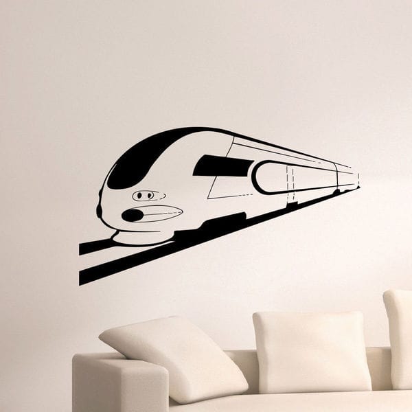 Fast Locomotive Train Nursery Vinyl Wall Art Decal Sticker - Bed Bath ...