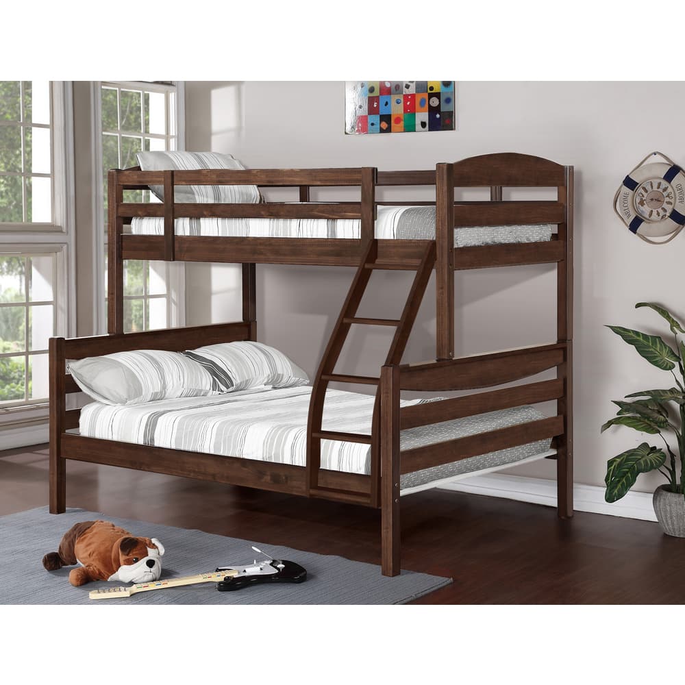Alissa Convertible Twin Over Full Bunk Bed in Rustic Finishes