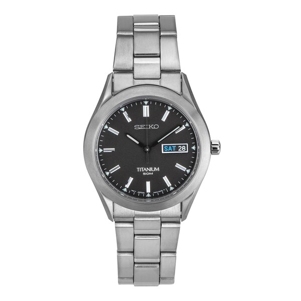 Seiko SGG707 Men's Titanium 50M Silver Bracelet Watch