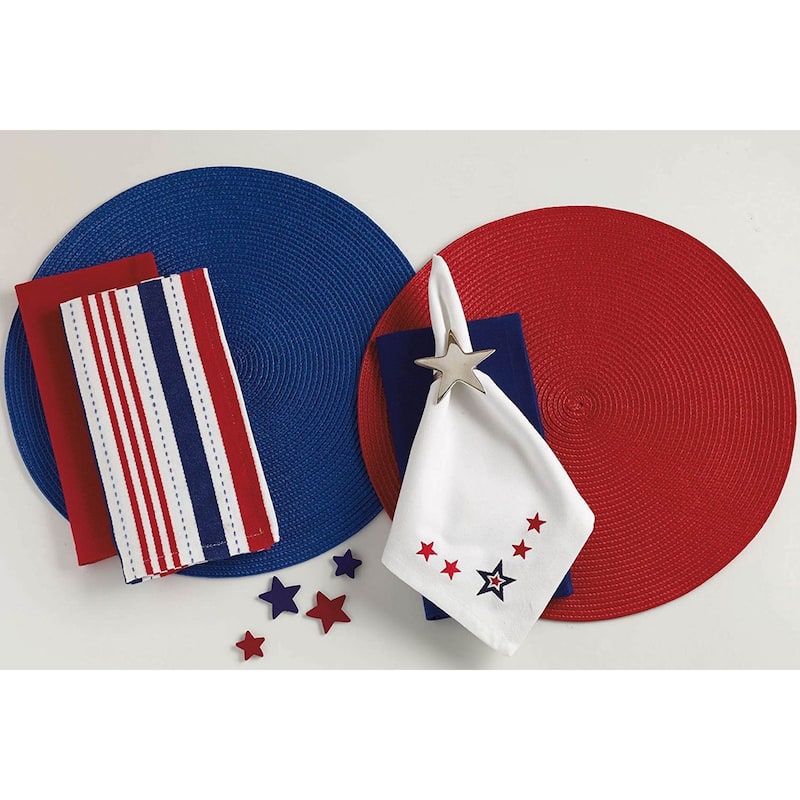 DII Indoor/ Outdoor Round Woven Placemats (Set of 6)