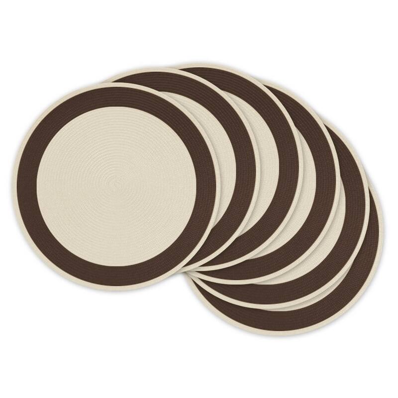 DII Indoor/ Outdoor Round Woven Placemats (Set of 6)