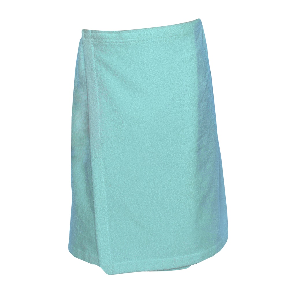 Authentic Turkish Cotton Terry Aqua Green Women's Spa and Shower Towel Wrap