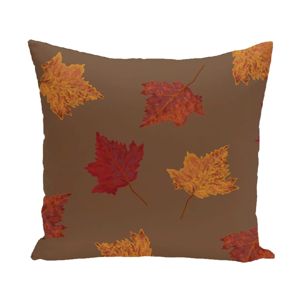 18 x 18-inch Dancing Leaves Floral Print Pillow