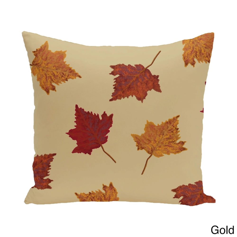 18 x 18-inch Dancing Leaves Floral Print Pillow