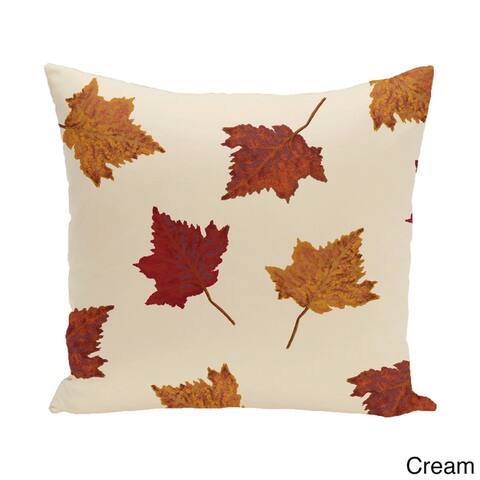 18 x 18-inch Dancing Leaves Floral Print Pillow
