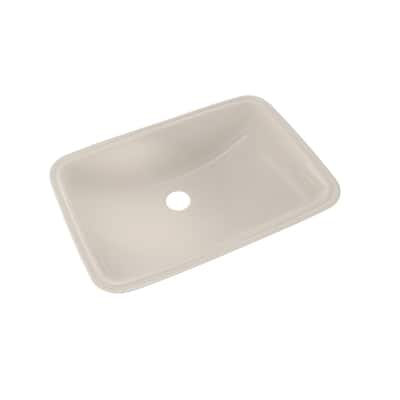 Toto 19" x 12-3/8" Rectangular Undermount Bathroom Sink with CeFiONtect, Sedona Beige (LT542G#12)