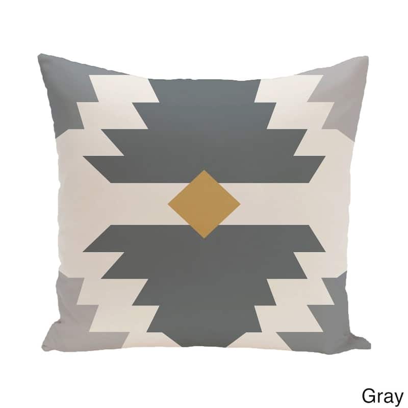 18 x 18-inch Mesa Geometric Print Pillow - Grey