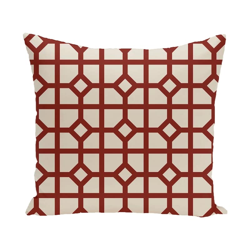 18 x 18-inch Don't Fret Geometric Print Pillow