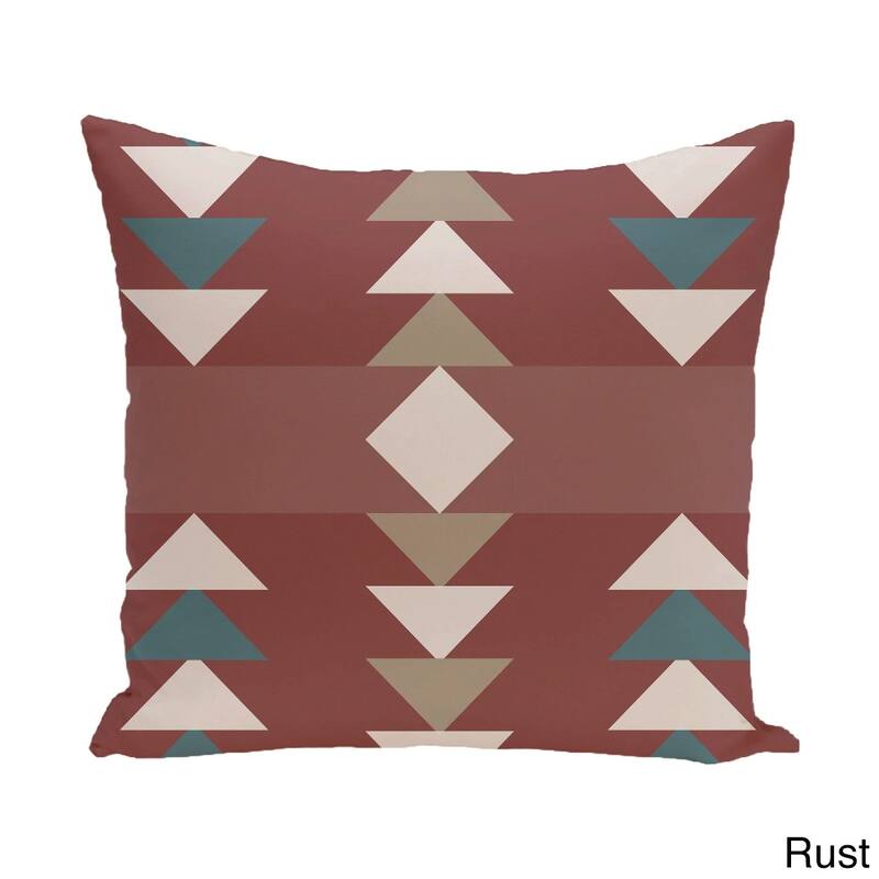 20 x 20-inch Sagebrush Geometric Print Pillow - Rust