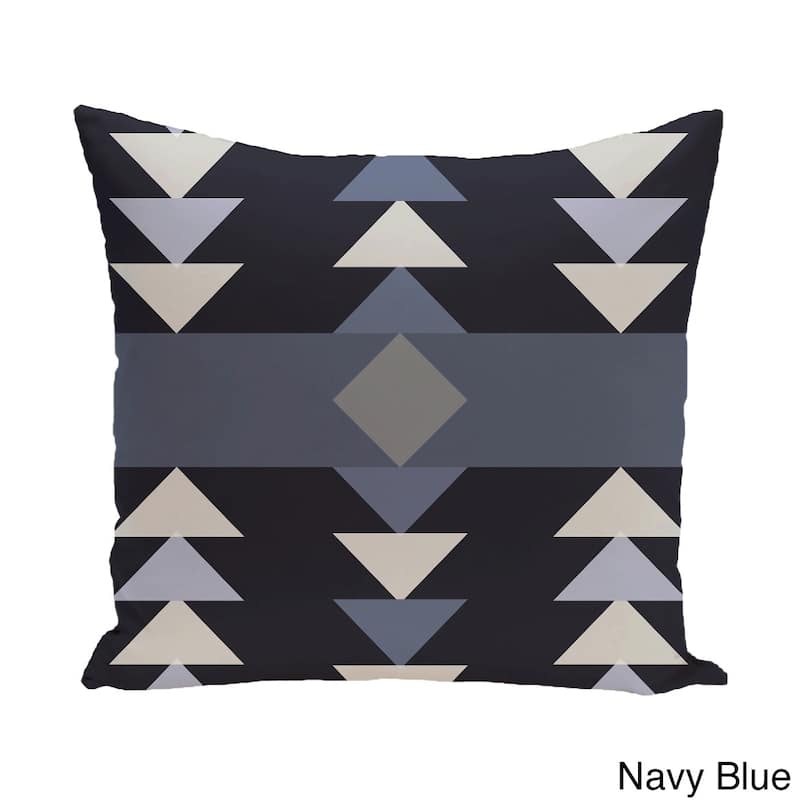 20 x 20-inch Sagebrush Geometric Print Pillow - Navy