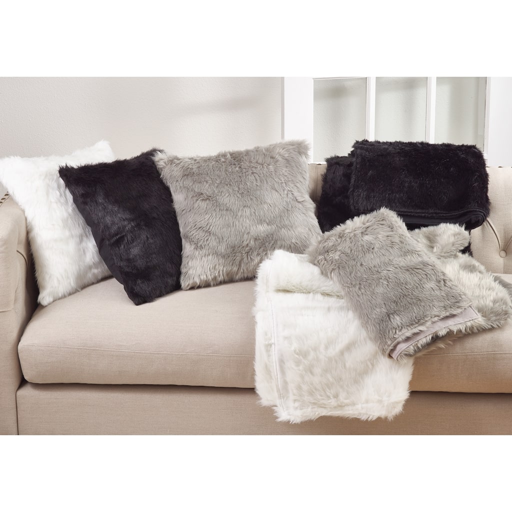 Faux Fur Throw Down Filled Pillow