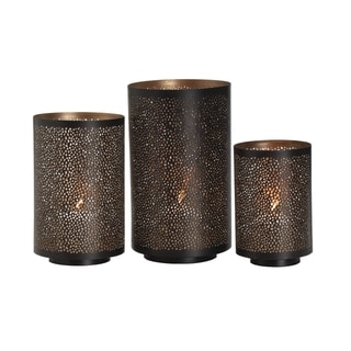 Studio Nova Round Metal Mesh Luminaries (Set of 3)