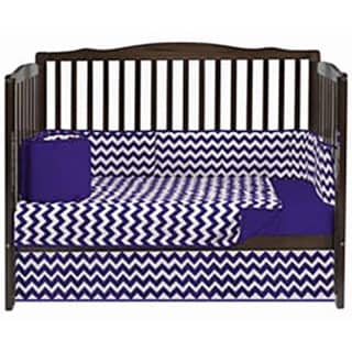 BabyDoll Chevron Crib Dust Ruffle Grey