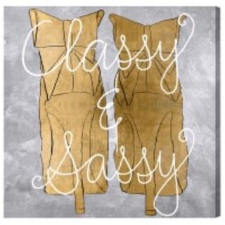 Oliver Gal 'Classy and Sassy' Typography and Quotes Wall Art Canvas ...