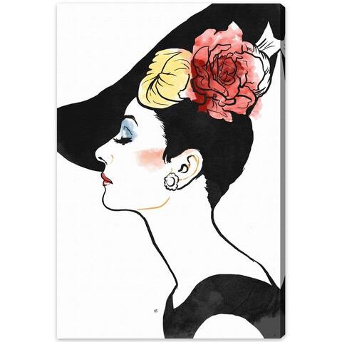 Oliver Gal 'Hats and Glam' Fashion and Glam Wall Art Canvas Print - Black, Red