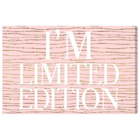 Oliver Gal 'Limited Edition' Typography and Quotes Wall Art Canvas Print - Pink, White