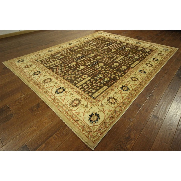 Hand knotted Unique Handmade Oriental Oushak Rust Floral Wool Area Rug