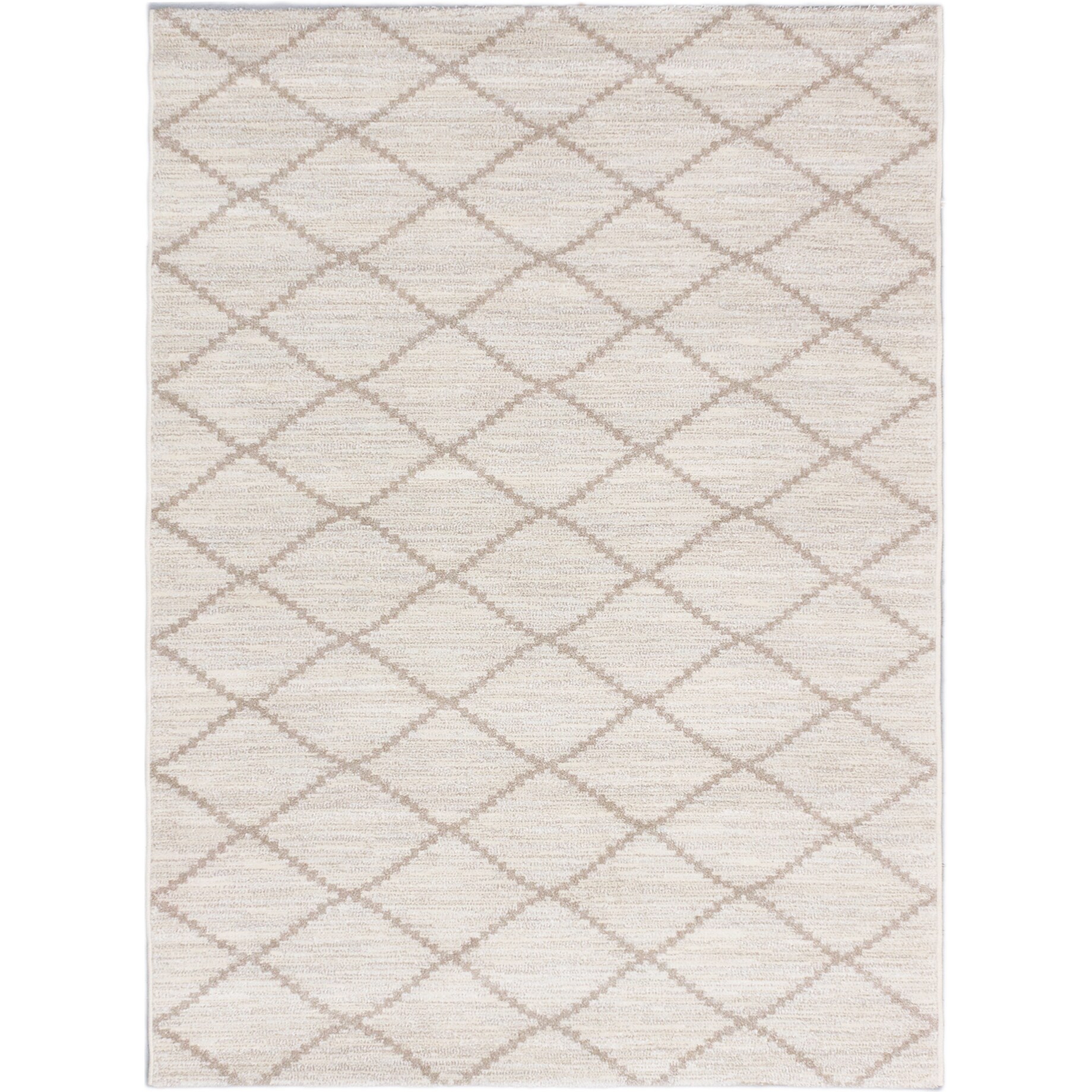 Shop Ecarpetgallery Noto Beige Cream Diamond Rug 5'3 x 7'3 Free