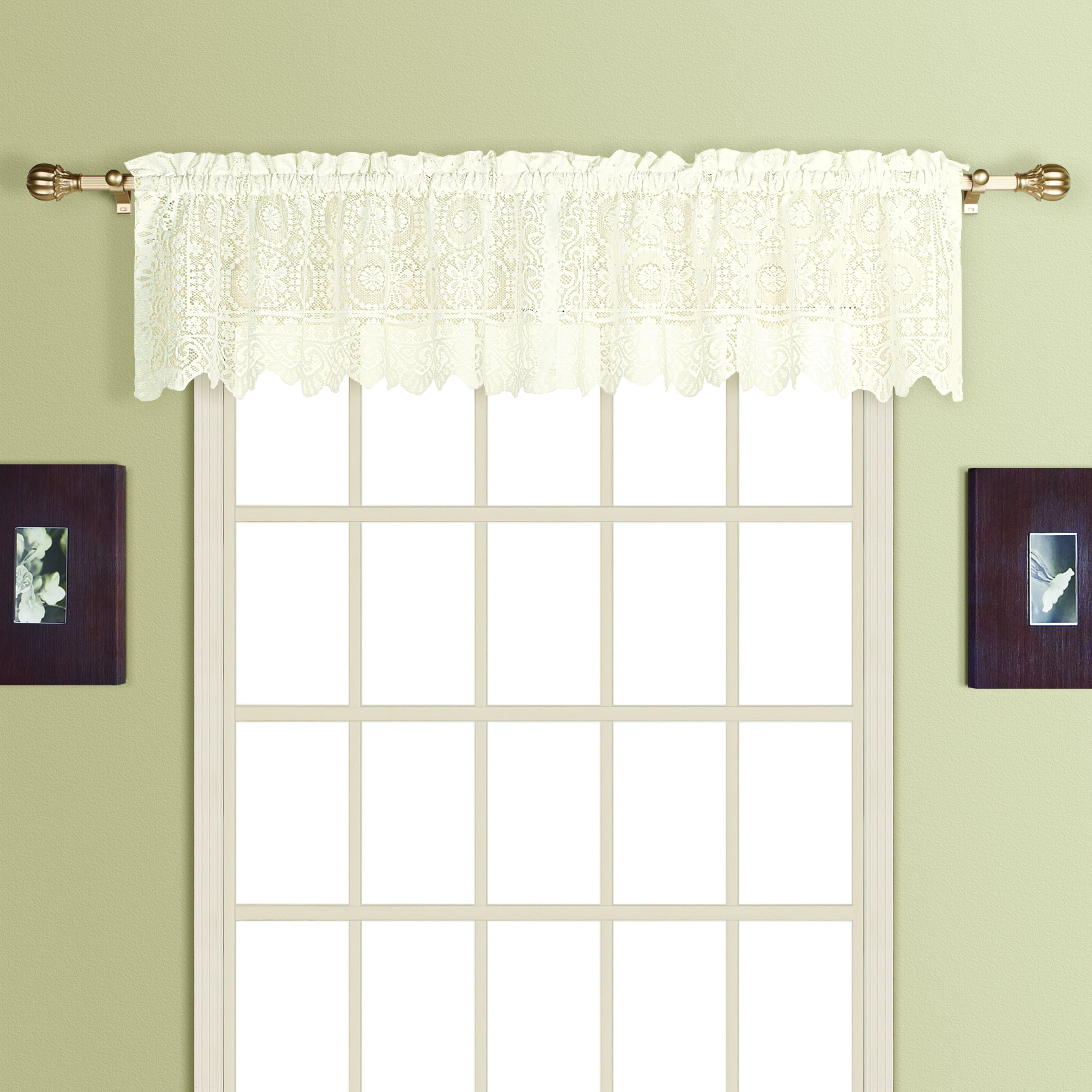 Timeless Design 56" x 14" NEW Elegant Cream Lace Rod Pocket Window