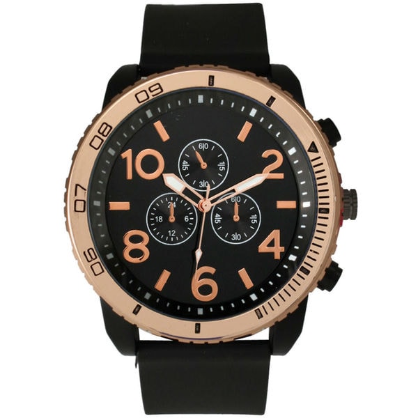 Olivia Pratt Men's Rose Gold Bezel Tachymeter Watch. Opens flyout.