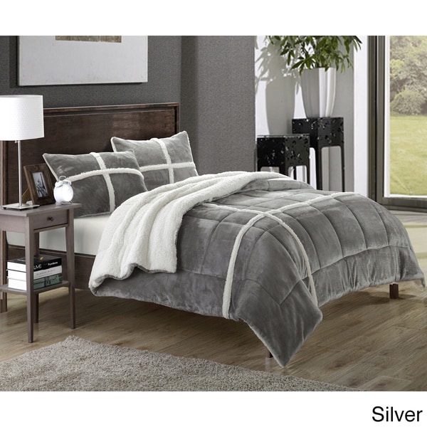Bedroom Comforter Set 3pc Bed In A Bag Microplush Soft Faux Suede