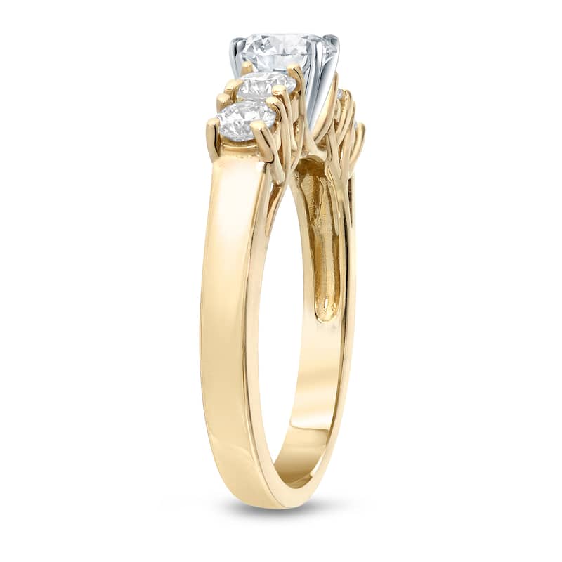 Auriya Classic 1 1/2ct TDW Round 5-stone Diamond Engagement Ring 14K Gold (I-J, SI1-SI2)