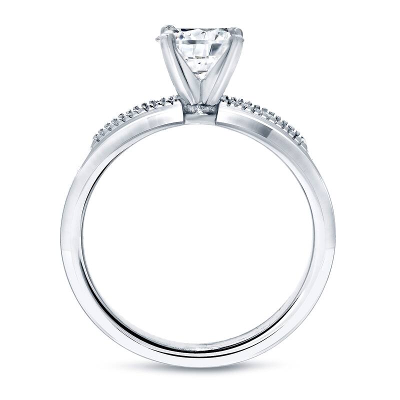 Auriya 14k Gold Round 1/2ctw Diamond Engagement Ring
