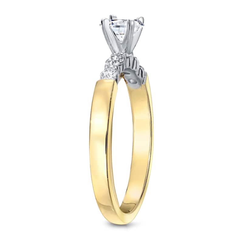 Auriya Classic 3/4ctw Round 5-Stone Diamond Engagement Ring 14K Gold