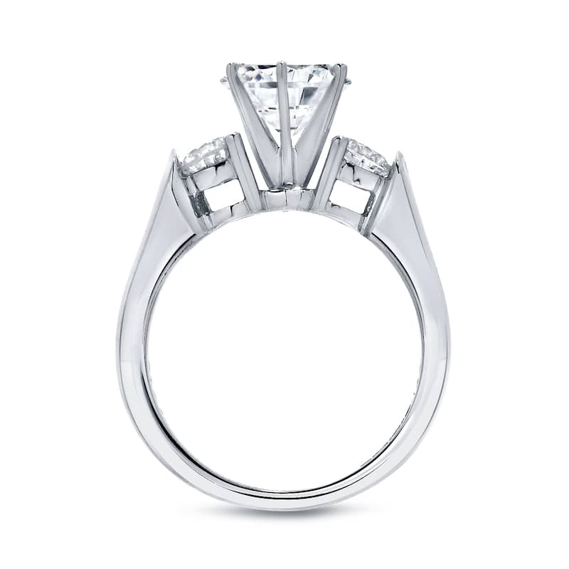 Auriya Classic 1/2ct TDW Round 3-Stone Diamond Engagement Ring 14k White Gold