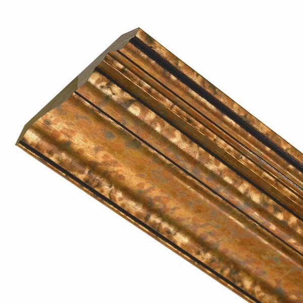 Shop Classic 8 Foot Wood Ceiling Crown Molding Cracked Copper