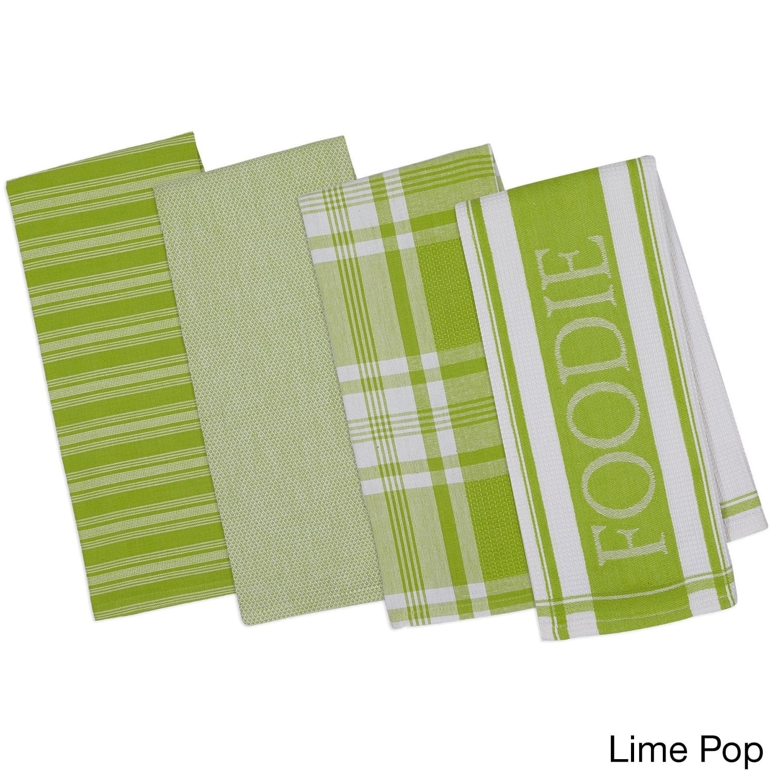 DII Assorted Lime Foodie Dishtowel and Dishcloth (Set of 5)