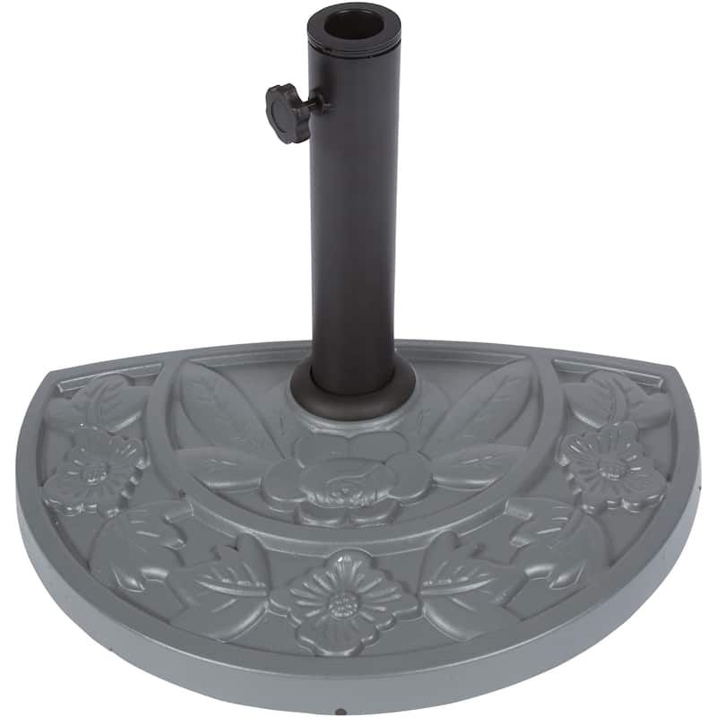Umbrella Half Base For Half Umbrella Sturdy Resin (Grey)