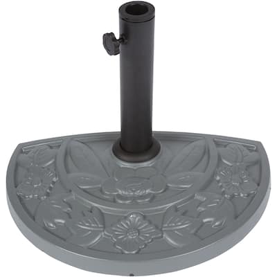 Umbrella Half Base For Half Umbrella Sturdy Resin (Grey)