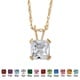 preview thumbnail 4 of 13, Color Fun 10k Yellow Gold Princess-cut Birthstone Necklace