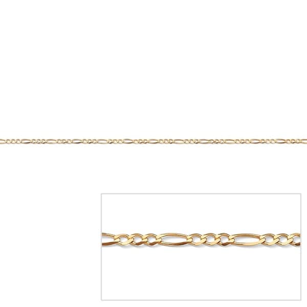 PalmBeach Tailored 10k Yellow Gold Figaro Link 1.6 mm Chain   17581754