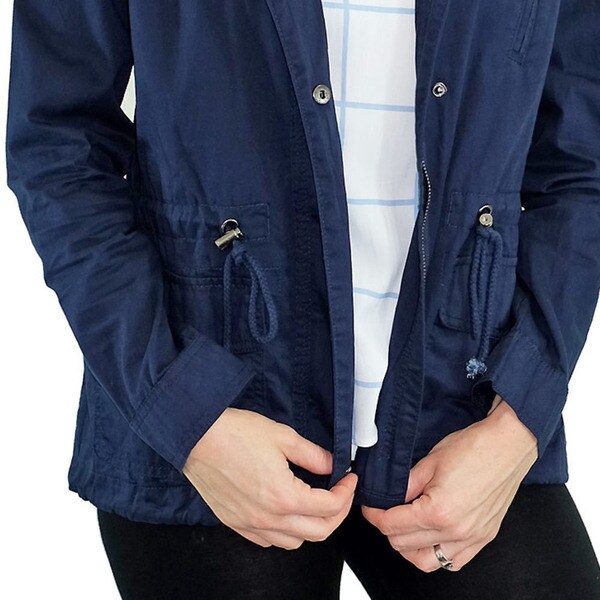 womens blue utility jacket