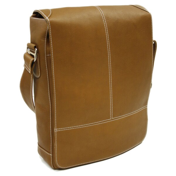 Shop Piel Leather Urban Vertical Messenger Bag Free Shipping Today
