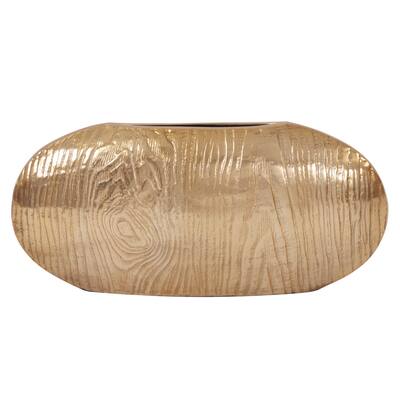 Allan Andrews Textured Gold Medium Oval Vase
