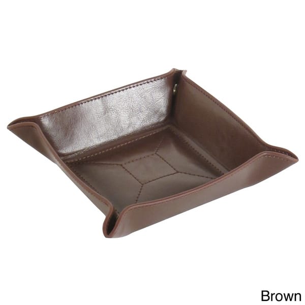 Shop Men S Leather Valet Tray On Sale Overstock 10514371