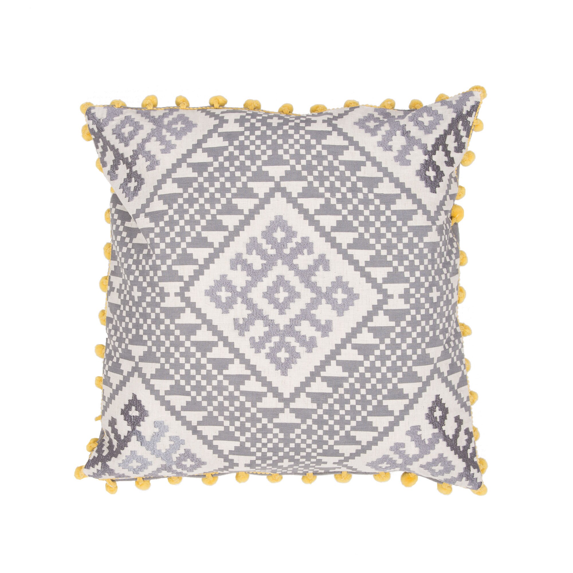 Shop Handmade Geometric Pattern Cotton 20inch Throw Pillow (Set of 2