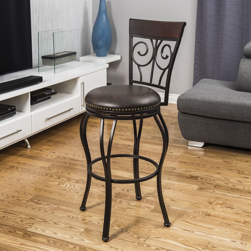 Corvus Kenzie High Circle Back 30-inch Bar Stool