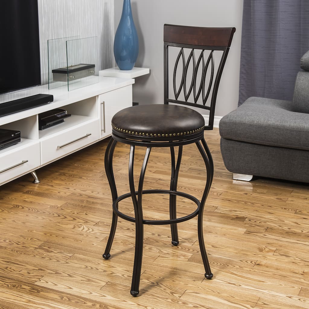 Corvus Royan High Leaf Back 26-inch Bar Stool