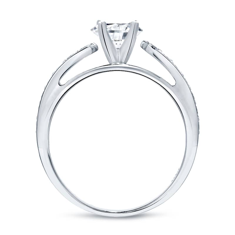 Auriya 1ct TDW Round Diamond Engagement Ring 14k White Gold