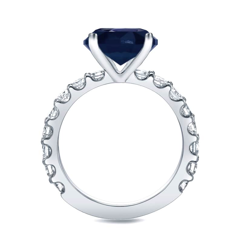 Auriya 14k Gold 3/4ct Princess-cut Sapphire and Diamond Engagement Ring 1ctw (H-I, SI1-SI2)