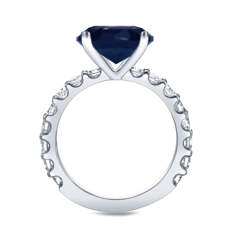 Auriya Cushion-Cut 1 1/2ct Sapphire and 1cttw Diamond Engagement Ring 14k Gold