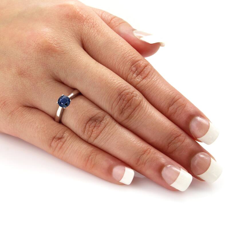 Auriya 14k Gold Sapphire Solitaire Engagement Ring 1/4ct TGW