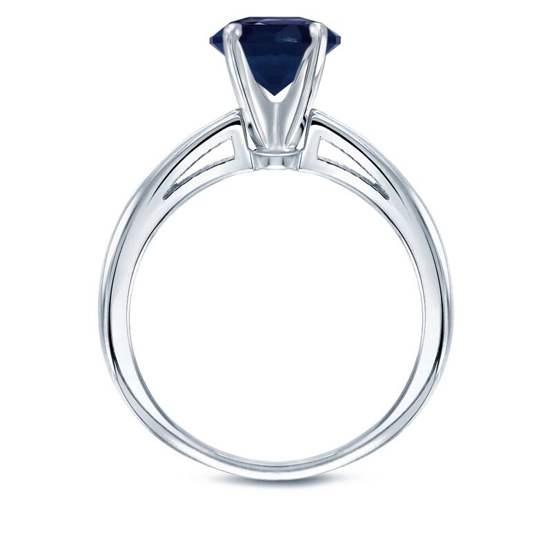 Auriya 14k Gold Sapphire Solitaire Engagement Ring 1ct TGW