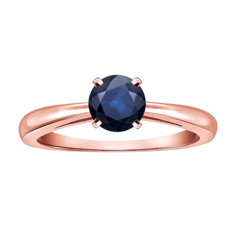 Auriya 14k Gold Sapphire Solitaire Engagement Ring 1/2ct TGW