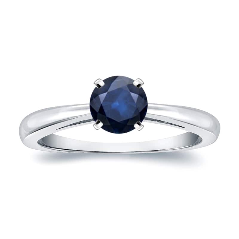 Auriya 14k Gold Sapphire Solitaire Engagement Ring 1/2ct TGW